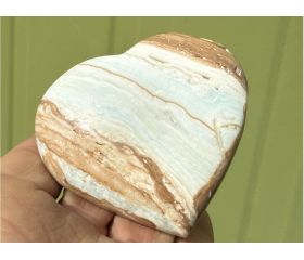 Caribbean Blue Calciet hart A+ kwaliteit 