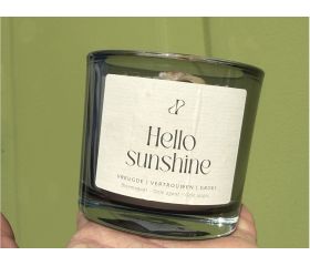 Pottie Pot kaars, Hallo Sunshine! Bloemagaat - Gele Jaspis - Gele Agaat