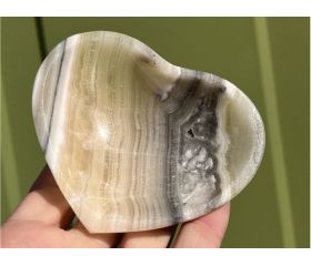 Zebra Calciet - Zebracalciet schaal hartjesvorm