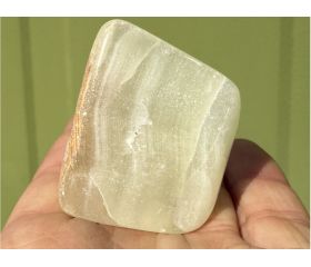 Onyx marmer - Groene Aragoniet met Calciet uit Pakistan