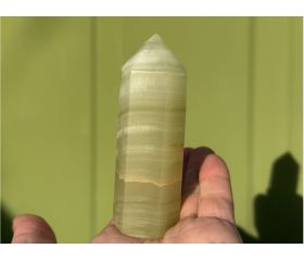 Onyx marmer - Groene Aragoniet met Calciet uit Pakistan