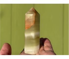 Onyx marmer - Groene Aragoniet met Calciet uit Pakistan