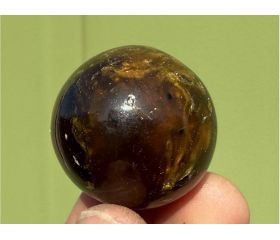 Amber - Blauwe Barnsteen uit Indonesië bol