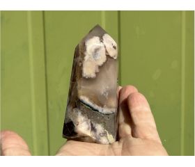 Bloemagaat - Flower Agaat obelisk punt 