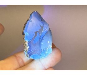 Amber - Blauwe Barnsteen uit Indonesië half gepolijst