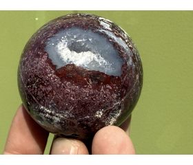 Jaspis rood met Druzy uit Indonesië