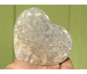 Agaat hart met druzy kristallen 