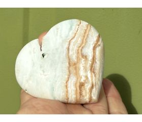 Caribbean Blue Calciet hart A+ kwaliteit 
