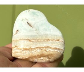 Caribbean Blue Calciet hart A+ kwaliteit 
