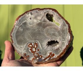 Bloed Agaat - Rode Chalcedoon - Bloedagaat aangeslepen