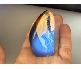 Amber - Blauwe Barnsteen uit Indonesië 