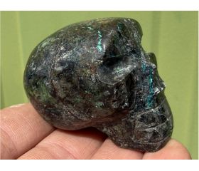 Malacolla skul - Chrysocolla met Malachiet schedel