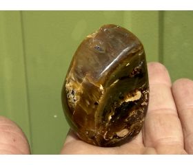 Kneusjeshoek Amber - Blauwe Barnsteen uit Indonesië 