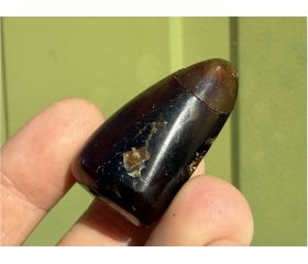Kneusjeshoek Amber - Blauwe Barnsteen uit Indonesië 