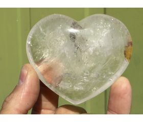Bergkristal hart met Hematiet en Limonietkwarts uit Madagaskar 