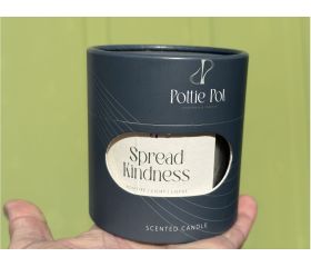 Pottie Pot kaars, spread Kindness Bergkristal | Mosagaat | Rozenkwarts